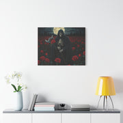 Gothic Rose Grim Reaper Canvas Wall Art