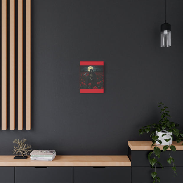 Gothic Rose Grim Reaper Canvas Wall Art