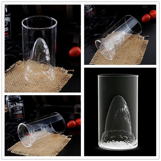 Transparent Glass Cup Shark Glass