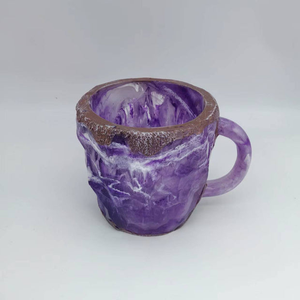 400ml Resin Mineral Crystal Coffee Mugs With Handles