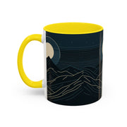 Mountain Moon Accent Coffee Mug, Cozy Mug for Coffee Lovers, Gifts for Nature Enthusiasts, Perfect for Home or Office, Ideal for Relaxation