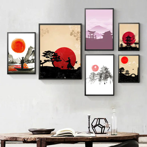 Elegant Japanese Landscape Canvas Art