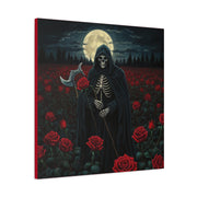 Gothic Rose Grim Reaper Canvas Wall Art