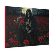 Gothic Rose Grim Reaper Canvas Wall Art