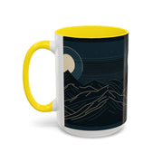 Mountain Moon Accent Coffee Mug, Cozy Mug for Coffee Lovers, Gifts for Nature Enthusiasts, Perfect for Home or Office, Ideal for Relaxation