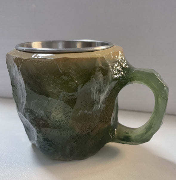 400ml Resin Mineral Crystal Coffee Mugs With Handles
