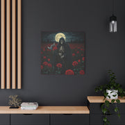 Gothic Rose Grim Reaper Canvas Wall Art
