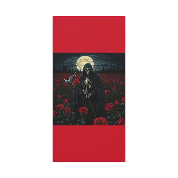 Gothic Rose Grim Reaper Canvas Wall Art