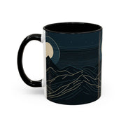 Mountain Moon Accent Coffee Mug, Cozy Mug for Coffee Lovers, Gifts for Nature Enthusiasts, Perfect for Home or Office, Ideal for Relaxation