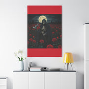 Gothic Rose Grim Reaper Canvas Wall Art