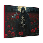 Gothic Rose Grim Reaper Canvas Wall Art