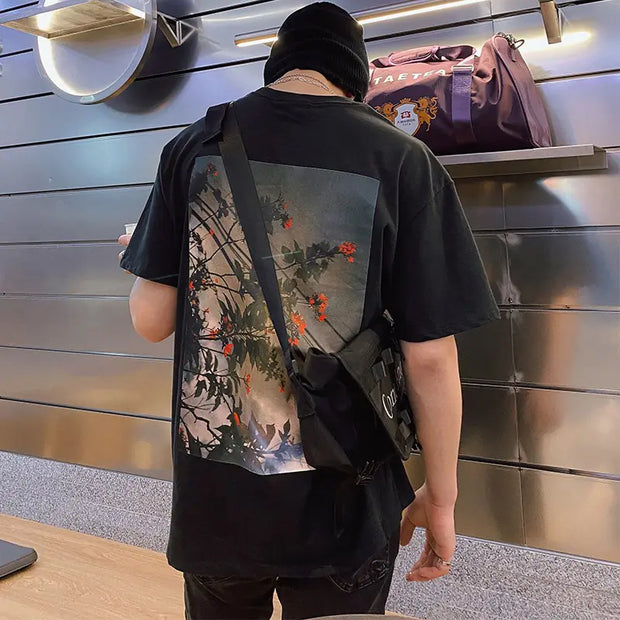 Floral Duo Graphic Tees for Couples