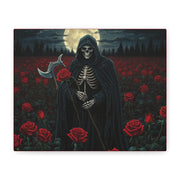 Gothic Rose Grim Reaper Canvas Wall Art