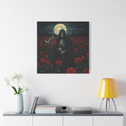 Gothic Rose Grim Reaper Canvas Wall Art