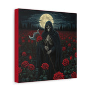 Gothic Rose Grim Reaper Canvas Wall Art