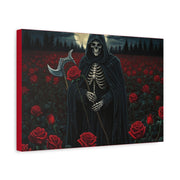Gothic Rose Grim Reaper Canvas Wall Art