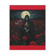 Gothic Rose Grim Reaper Canvas Wall Art