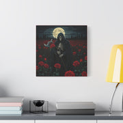 Gothic Rose Grim Reaper Canvas Wall Art