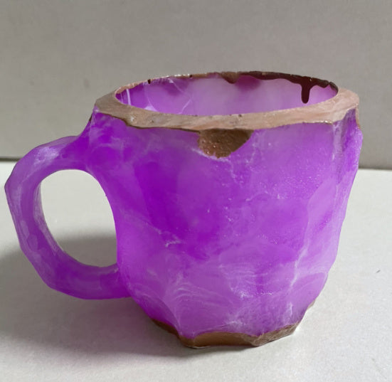 400ml Resin Mineral Crystal Coffee Mugs With Handles