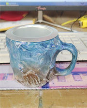 400ml Resin Mineral Crystal Coffee Mugs With Handles