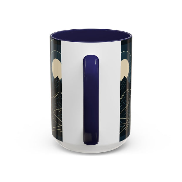 Mountain Moon Accent Coffee Mug, Cozy Mug for Coffee Lovers, Gifts for Nature Enthusiasts, Perfect for Home or Office, Ideal for Relaxation