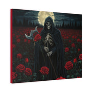 Gothic Rose Grim Reaper Canvas Wall Art