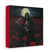 Gothic Rose Grim Reaper Canvas Wall Art