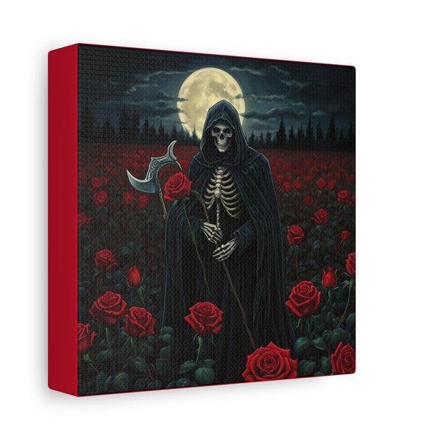 Gothic Rose Grim Reaper Canvas Wall Art