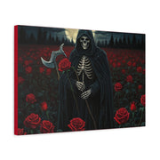 Gothic Rose Grim Reaper Canvas Wall Art