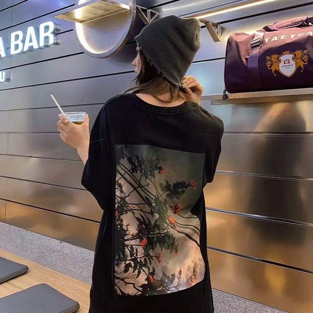 Floral Duo Graphic Tees for Couples