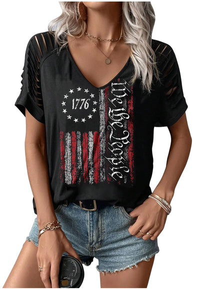 Patriot Pride Cold Shoulder Tee