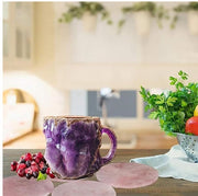 400ml Resin Mineral Crystal Coffee Mugs With Handles