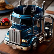Truck Coffee Mug Semi Truck Handcrafted Coffee Cup