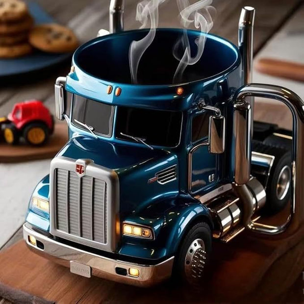 Truck Coffee Mug Semi Truck Handcrafted Coffee Cup