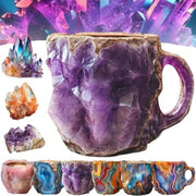 400ml Resin Mineral Crystal Coffee Mugs With Handles