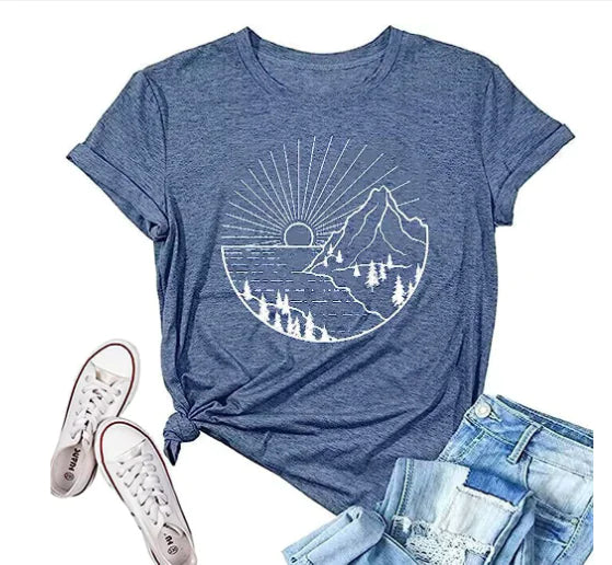 Women's Retro Graffiti Tee - Urban Chic