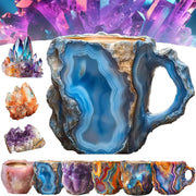 400ml Resin Mineral Crystal Coffee Mugs With Handles