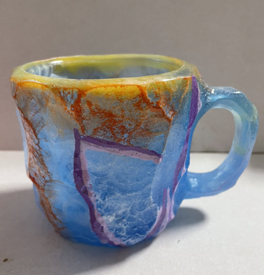 400ml Resin Mineral Crystal Coffee Mugs With Handles