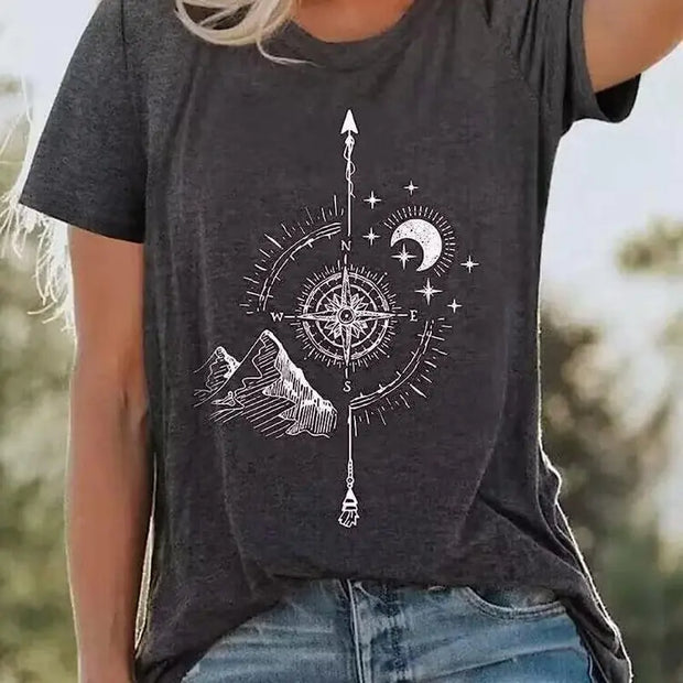 Women's Retro Graffiti Tee - Urban Chic