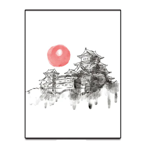 Elegant Japanese Landscape Canvas Art
